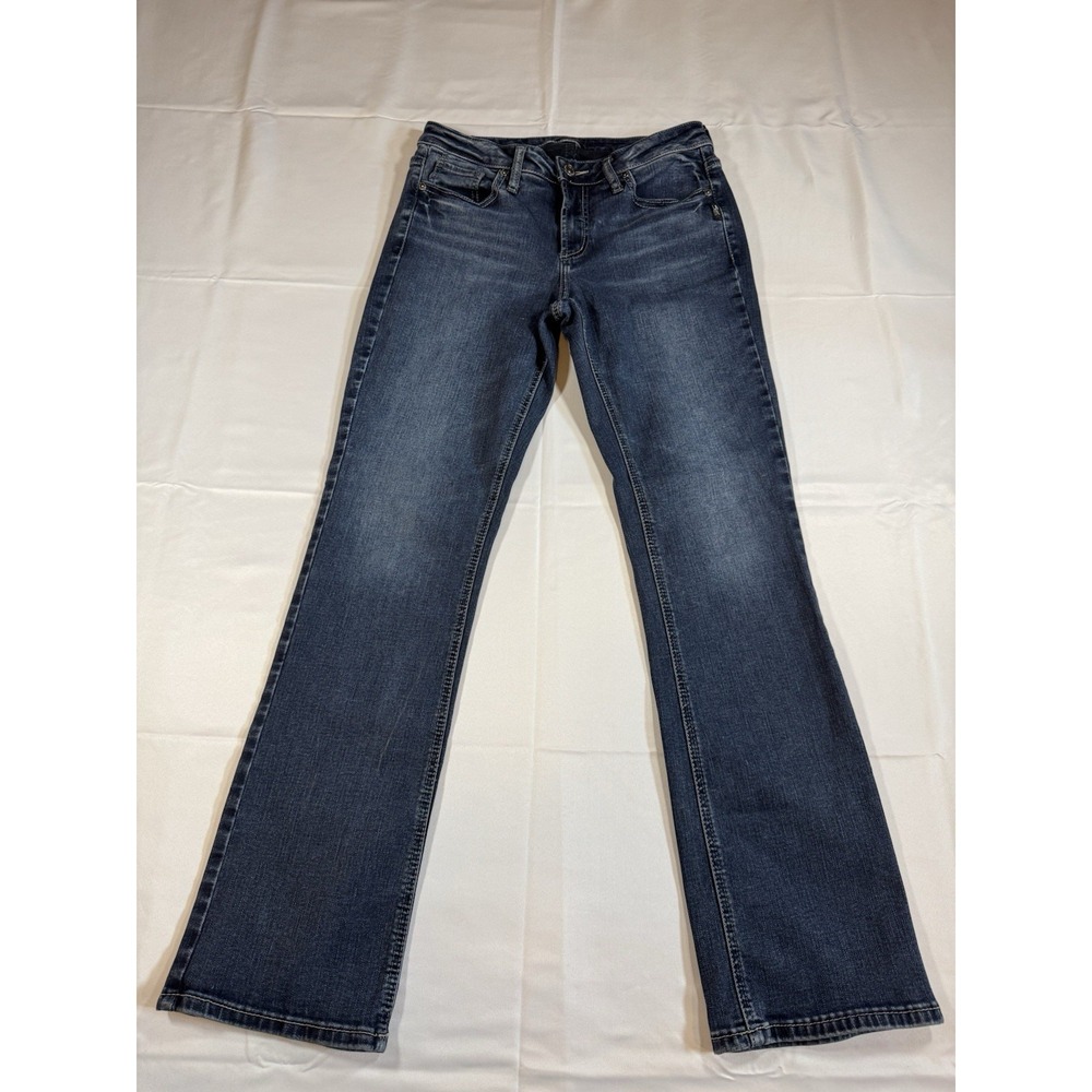 Silver Women's ‎ Slim Boot Jeans Size 30 X31 Mid Rise Blue Stretch Denim
